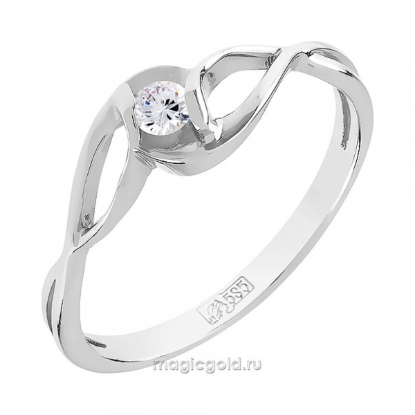 Золотое кольцо с бриллиантом № 116055