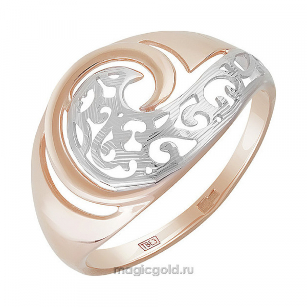 Золотое кольцо без камня № 159824