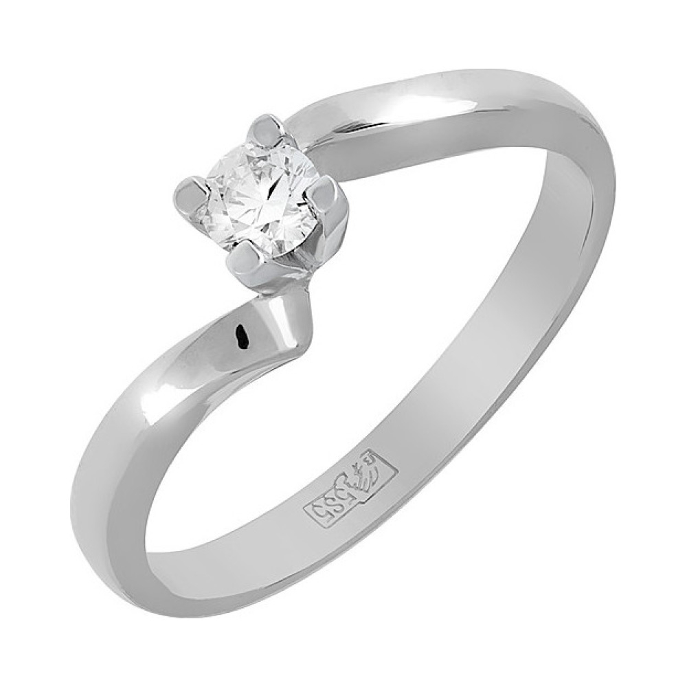 Золотое кольцо с бриллиантом № 28833