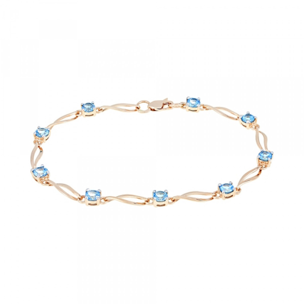 Золотой браслет с топазом № 117599