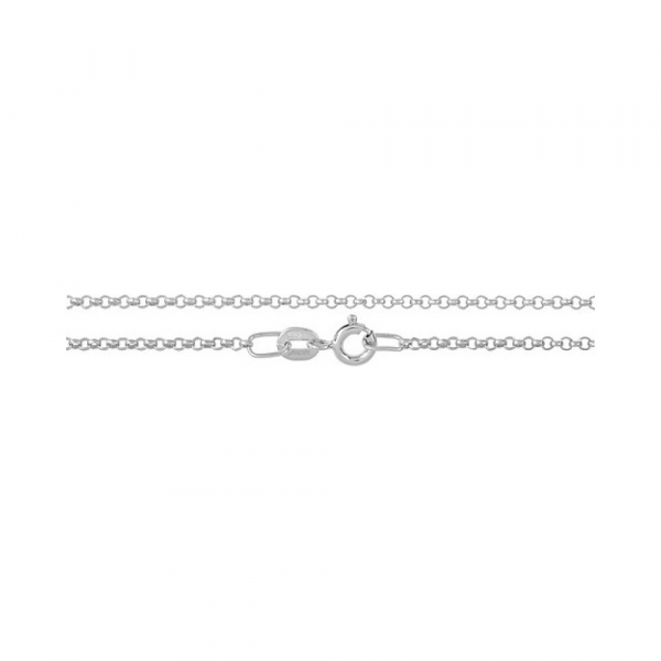 Серебряная цепь гороховая родированная № 123427