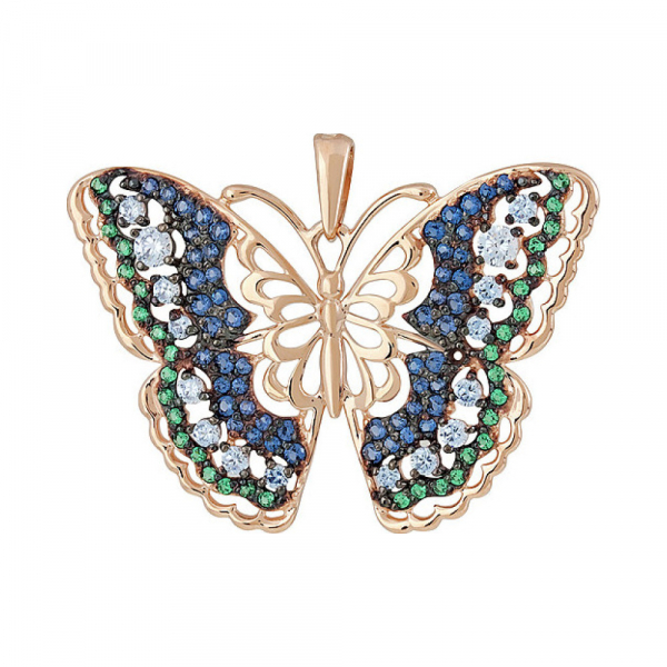 Золотая подвеска с фианитом № 138511