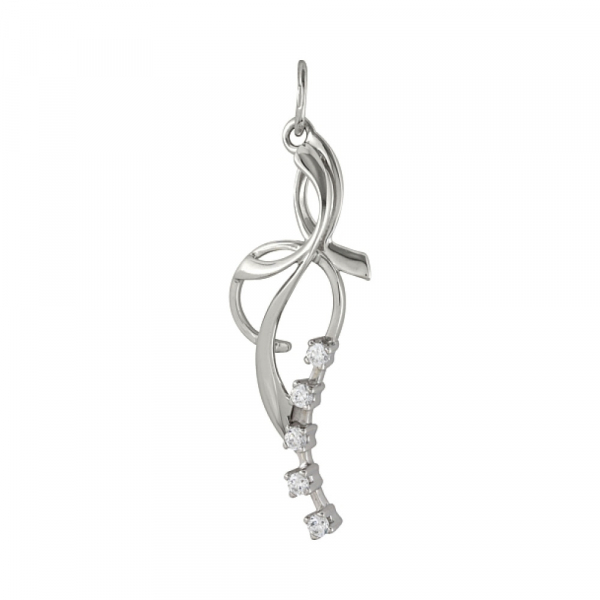 Золотая подвеска с фианитом № 71229