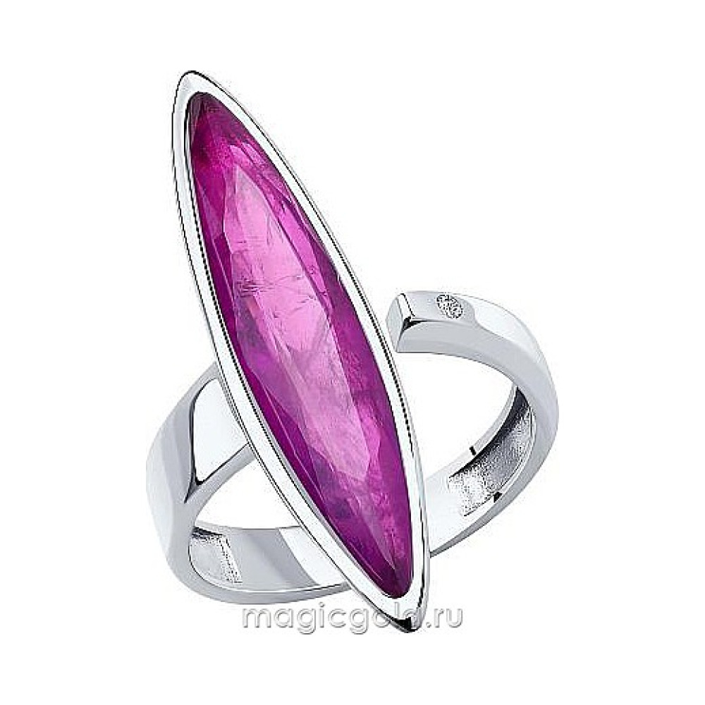 Серебряное кольцо с фианитом № 174033