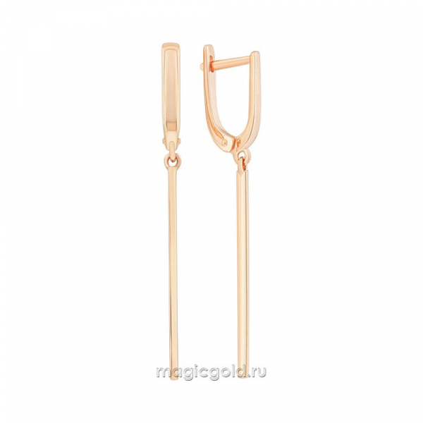 Золотые серьги без камня № 172155