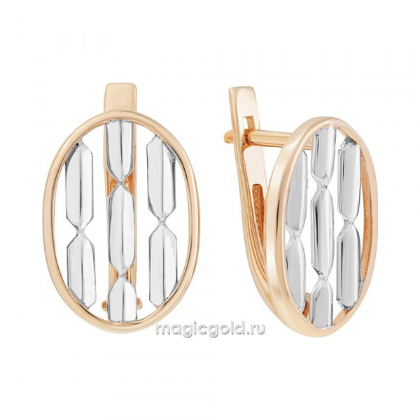 Золотые серьги без камня № 173271