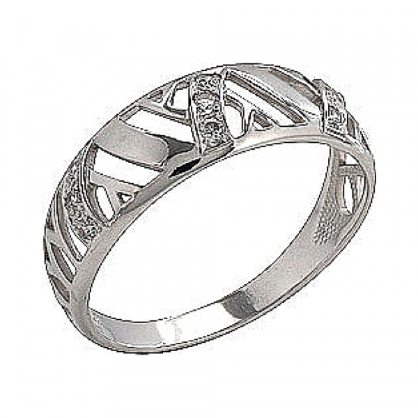 Золотое кольцо с фианитом № 74198