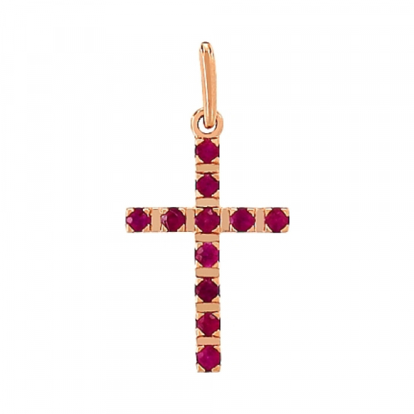 Золотая подвеска с рубином № 72685