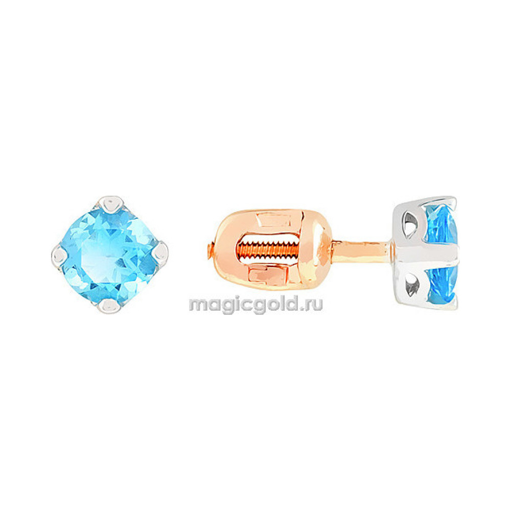 Пуссеты с топазом № 156322