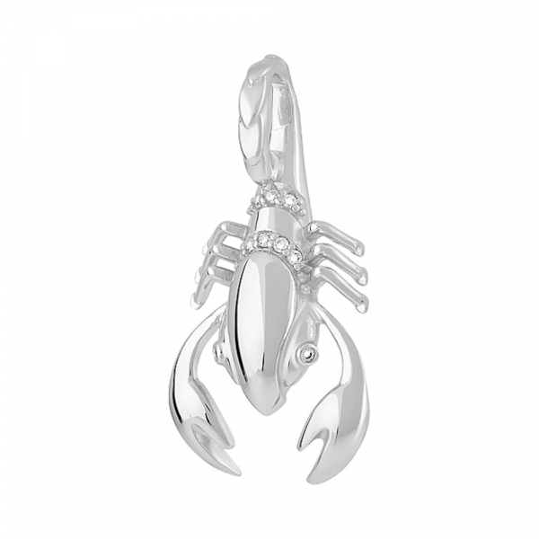 Серебряная подвеска с фианитом № 129250