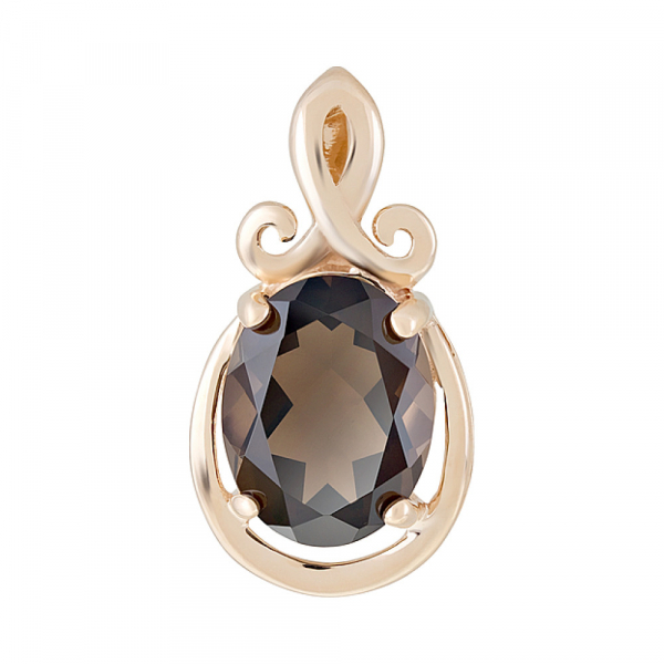 Золотая подвеска с раухтопазом № 124578