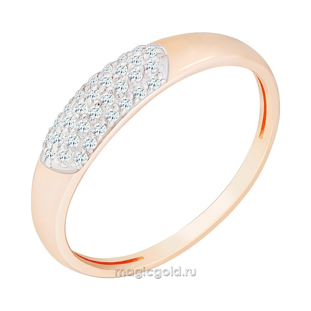 Золотое кольцо с фианитом № 170060