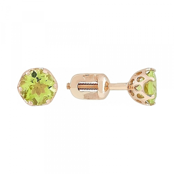 Пуссеты с хризолитом № 114797