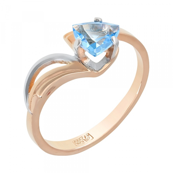 Золотое кольцо с топазом № 4433