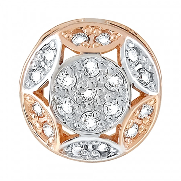 Золотая подвеска с фианитами № 120641