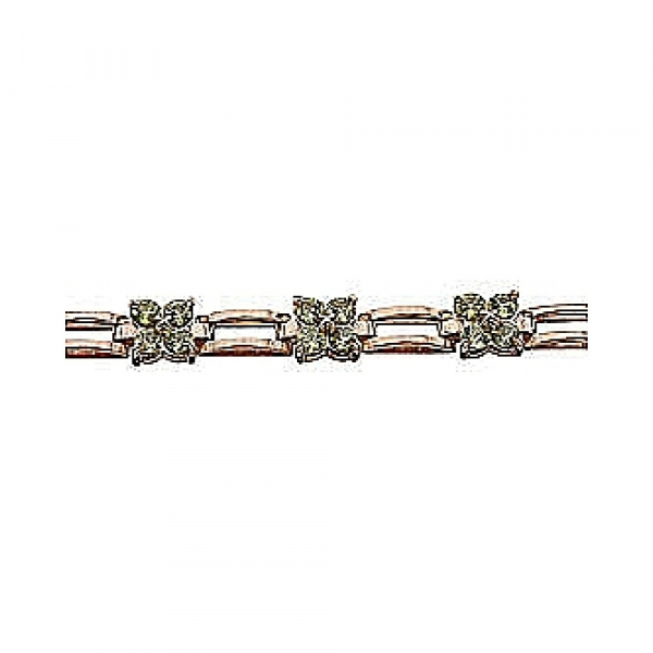 Золотой браслет с хризолитом № 41426