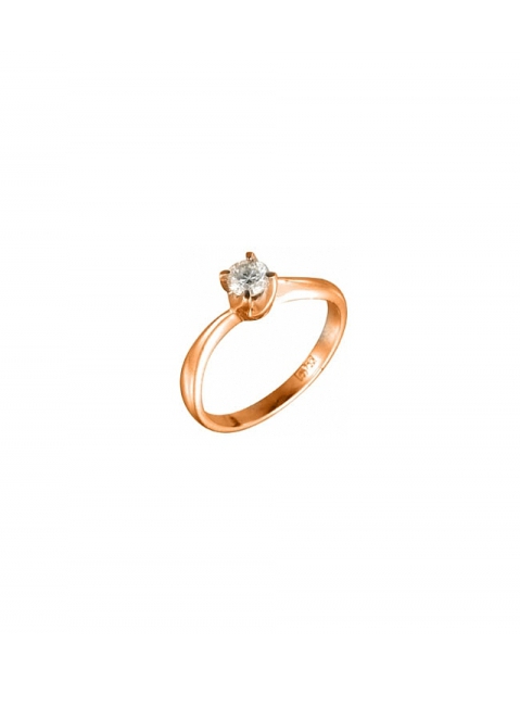Золотое кольцо с бриллиантом № 115238