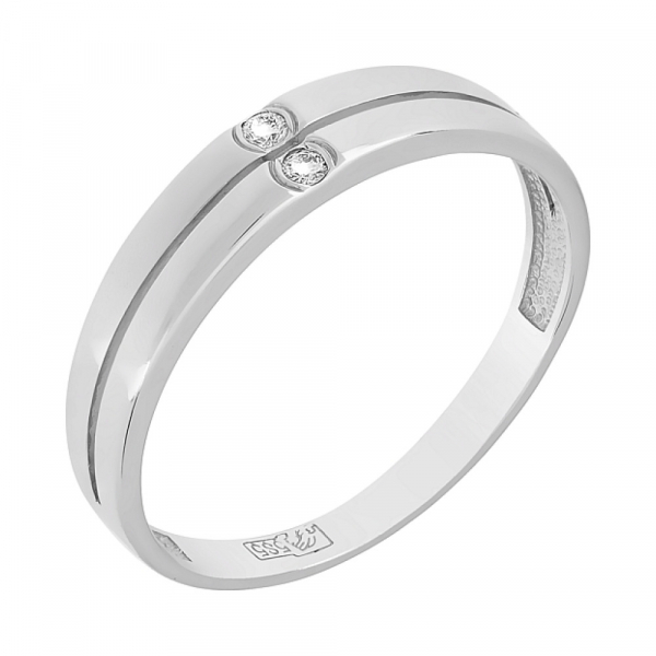 Золотое кольцо с бриллиантом № 74038