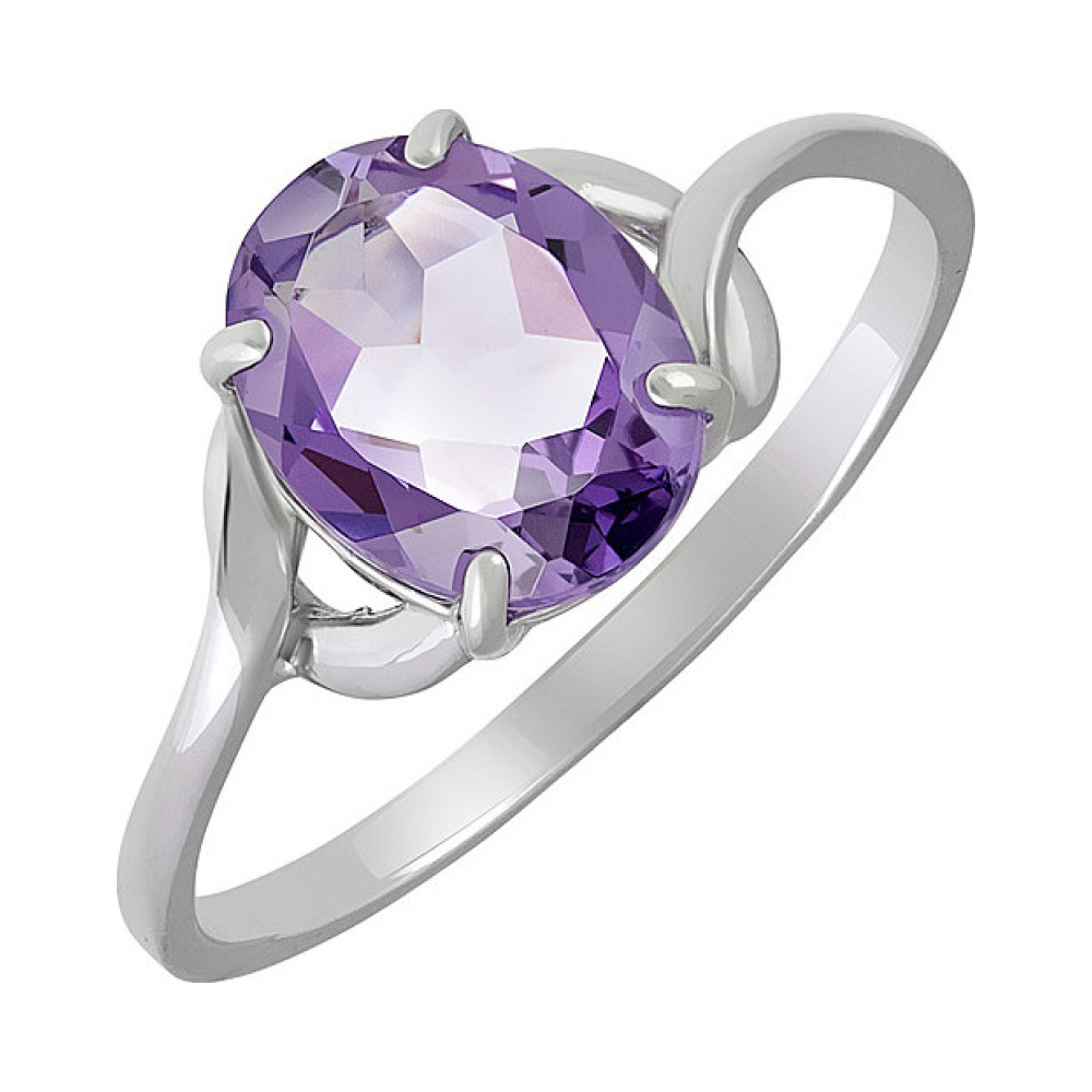 Серебряное кольцо с аметистом № 133103