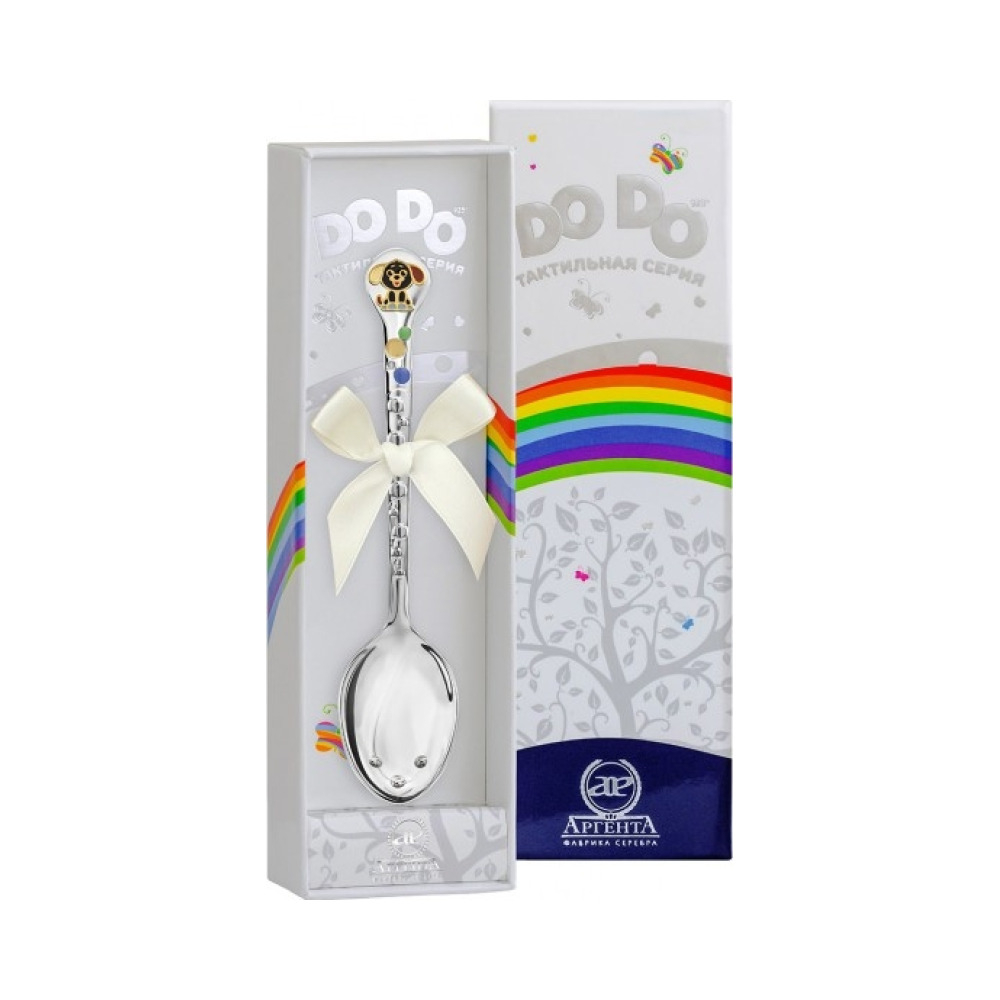 Ложка детская DO DO "Собачка" ч/п с серой эмалью