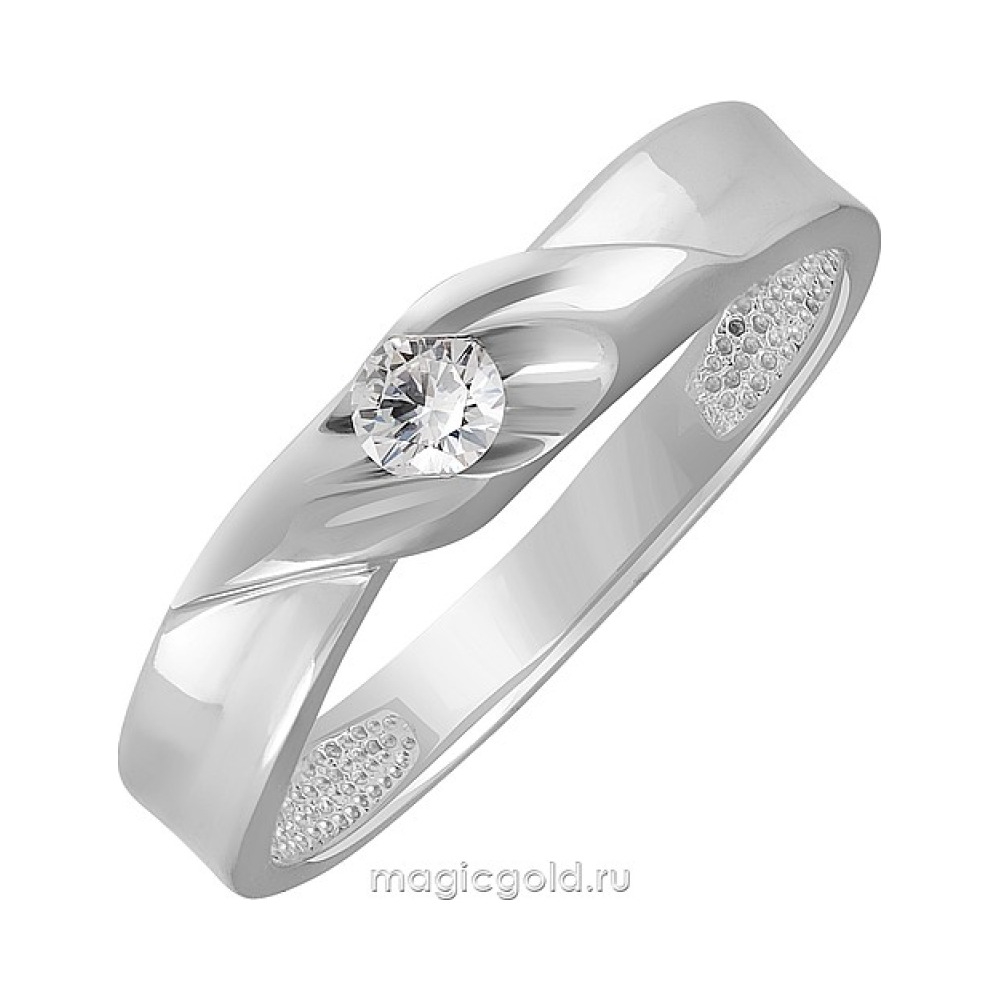 Серебряное кольцо с фианитом № 171364