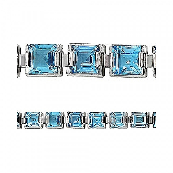 Серебряное колье с топазом № 51960