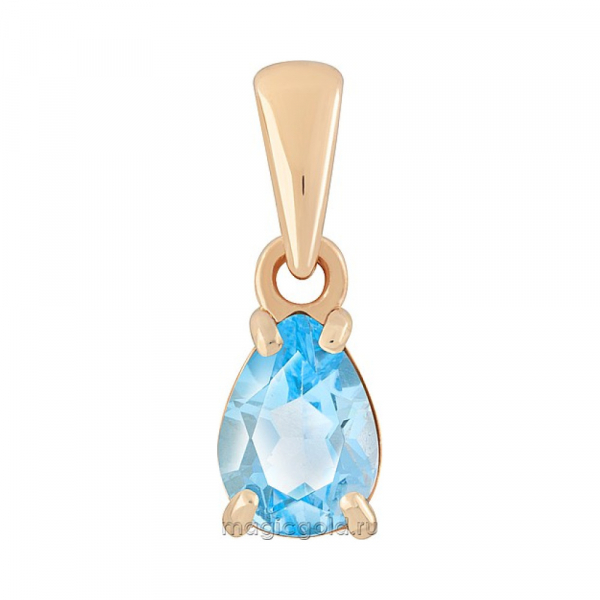 Золотая подвеска с топазом № 171143