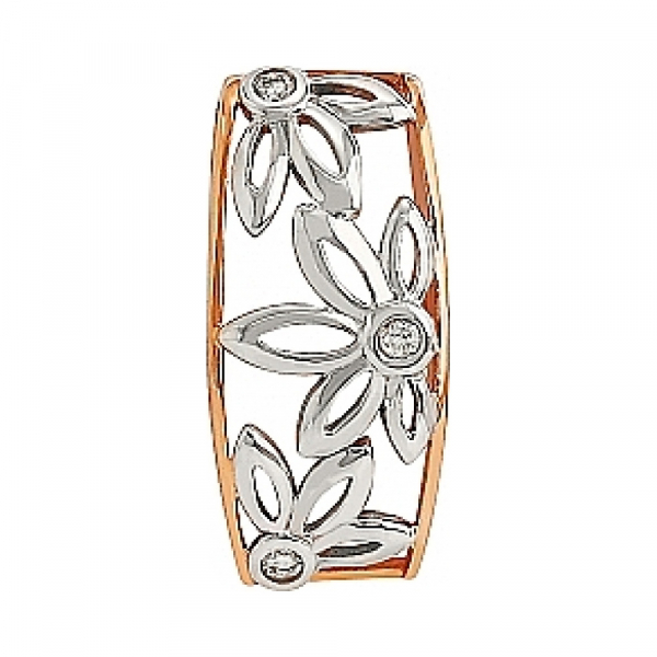 Золотая подвеска с бриллиантом № 75806