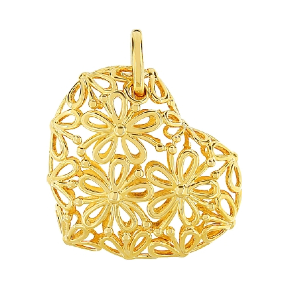 Серебряная подвеска с золотым покрытием № 80455