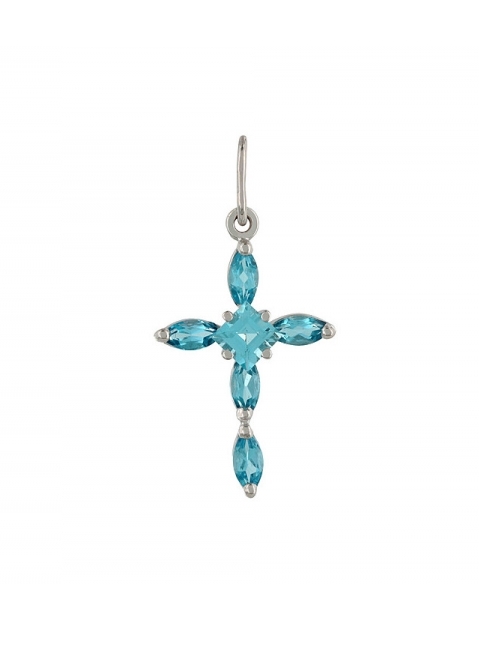 Золотая подвеска с топазом № 84226