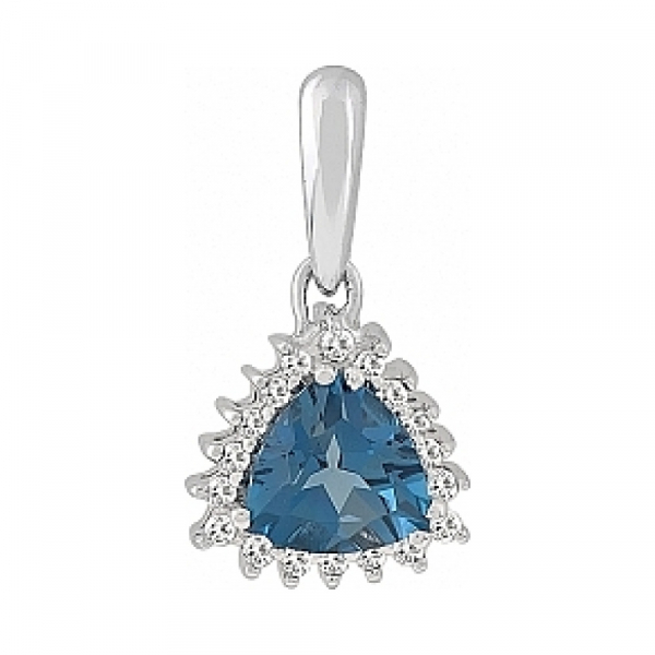 Золотая подвеска с бриллиантом и топазом № 114881