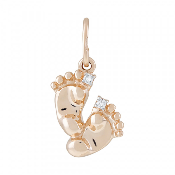 Золотая подвеска с фианитами № 126714