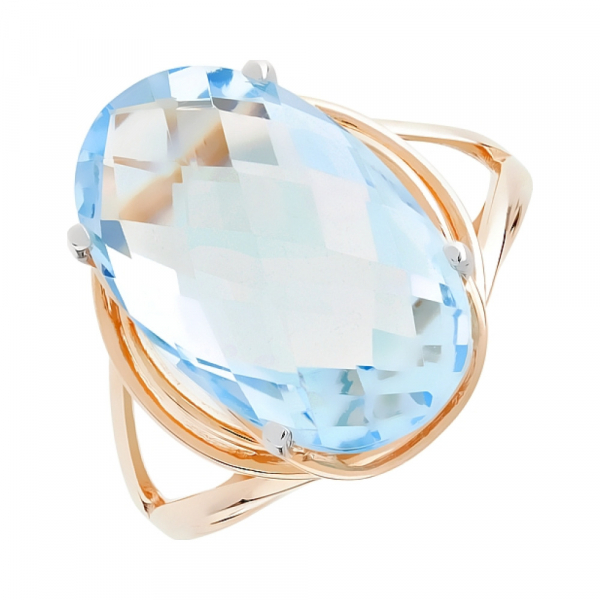 Золотое кольцо с топазом № 105566