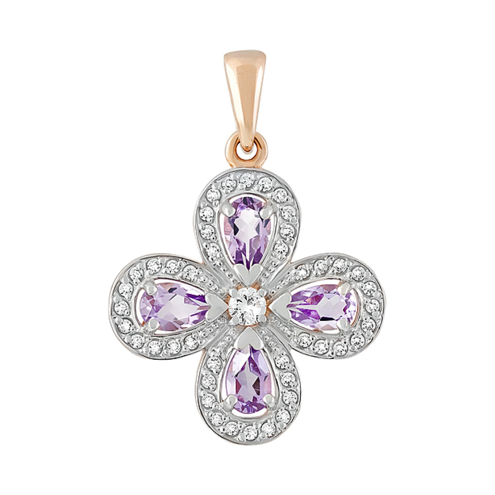 Золотое кольцо с алмазкой № 124024