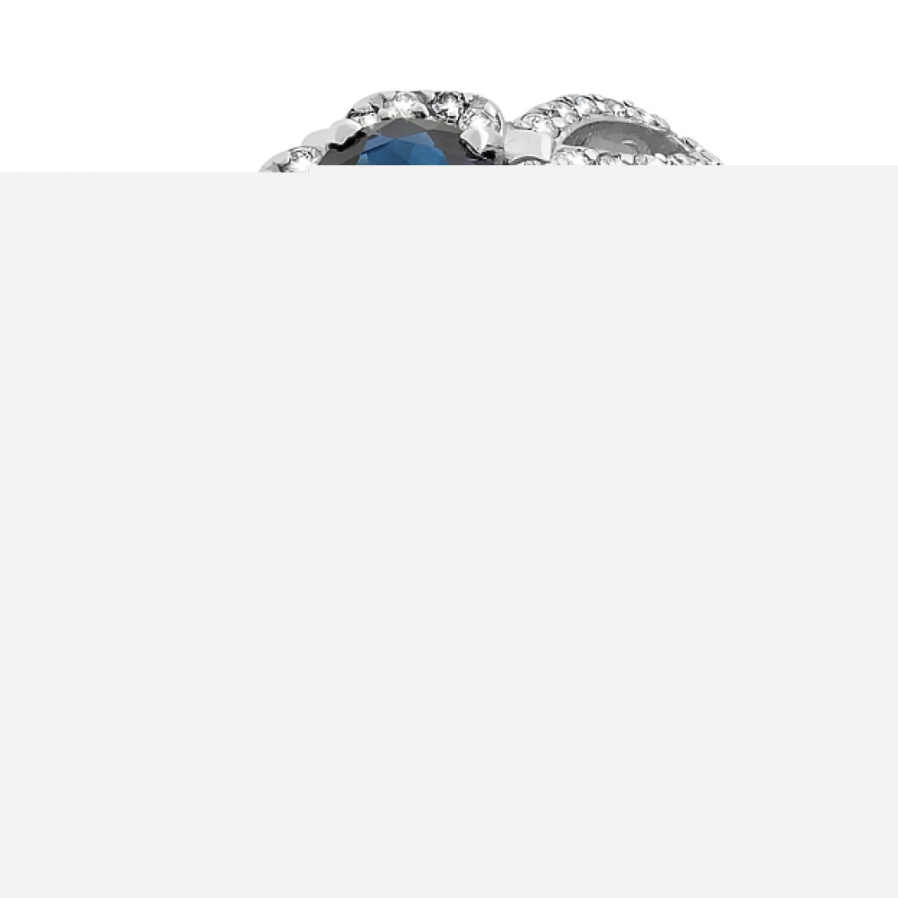 Подвеска с фианитом и кауч. вставками № 83983