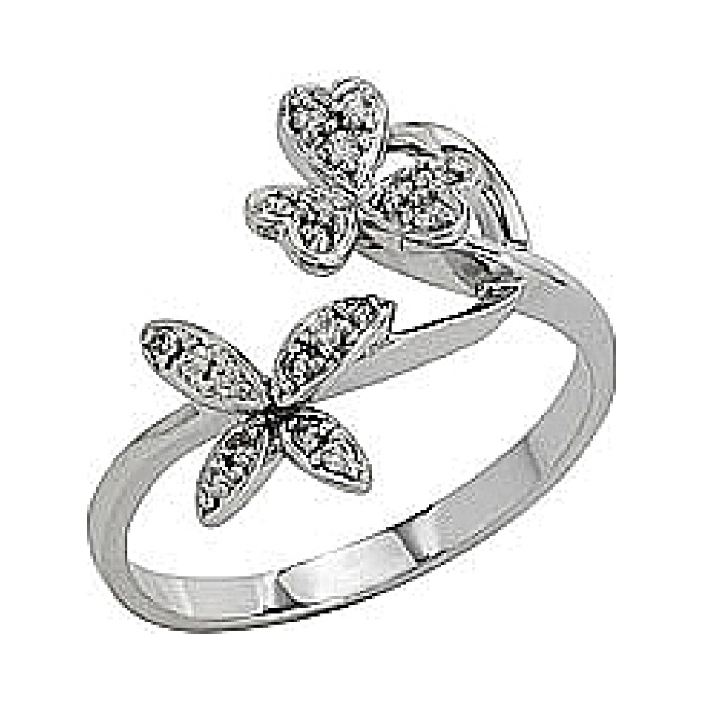 Золотое кольцо с бриллиантом № 81934