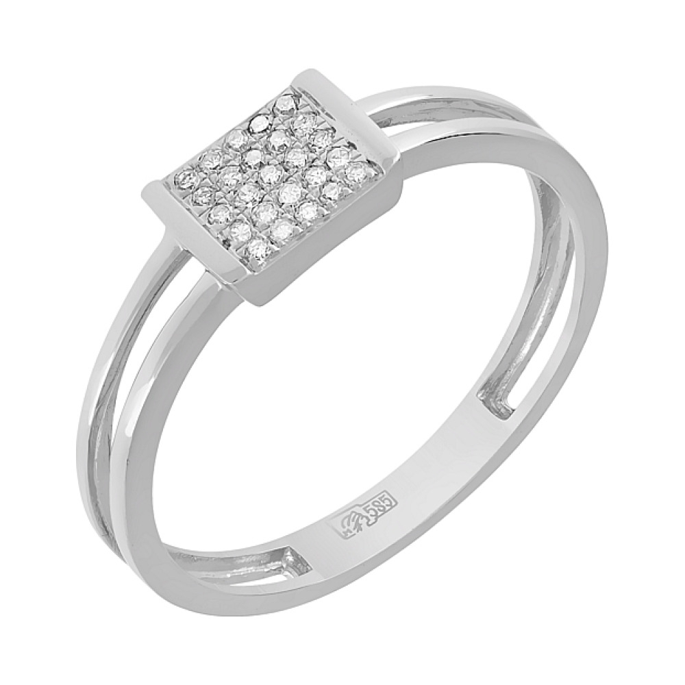 Золотое кольцо с бриллиантом № 104942