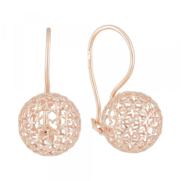 Золотые серьги без камня № 124732