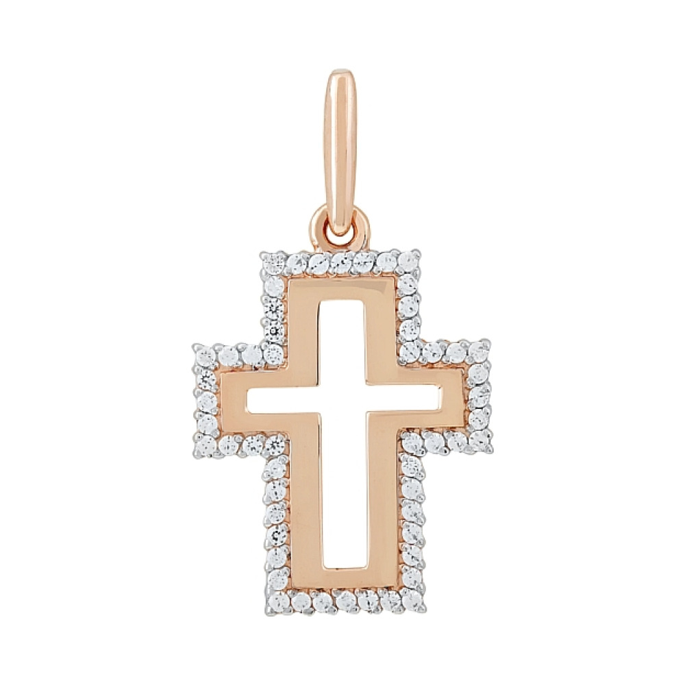 Золотая подвеска с фианитами № 115957