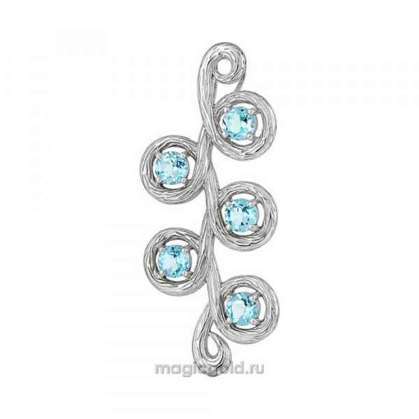 Серебряная подвеска с топазом № 134792