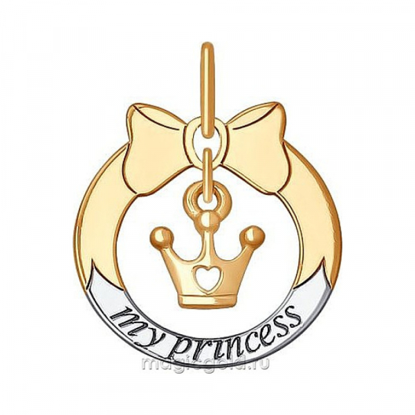 Золотая подвеска без камня № 162107