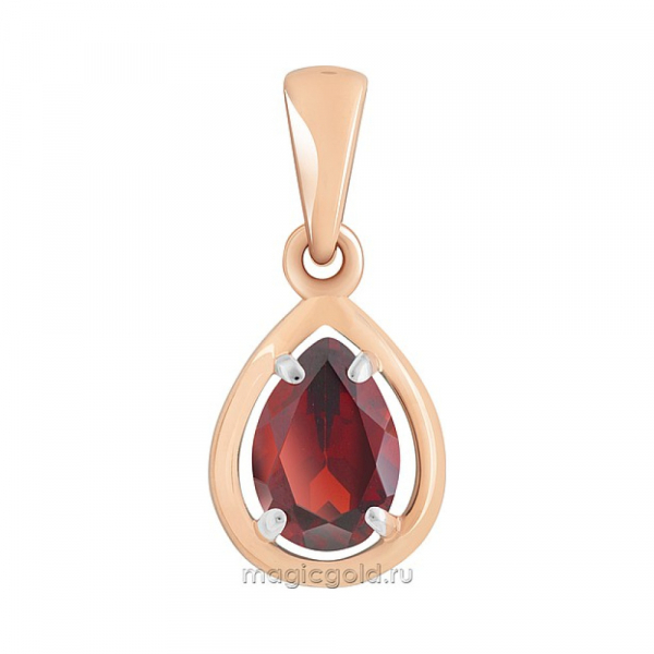 Золотая подвеска с гранатом № 171137