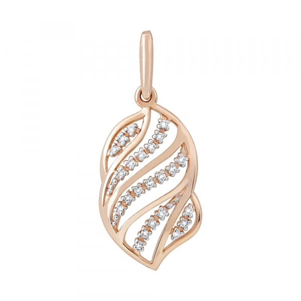 Золотая подвеска с фианитами № 116582