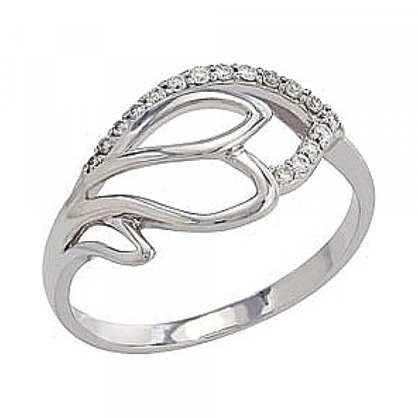 Золотое кольцо с бриллиантом № 82266