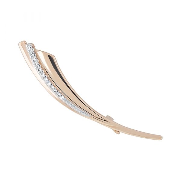 Золотая брошь с фианитами № 121984