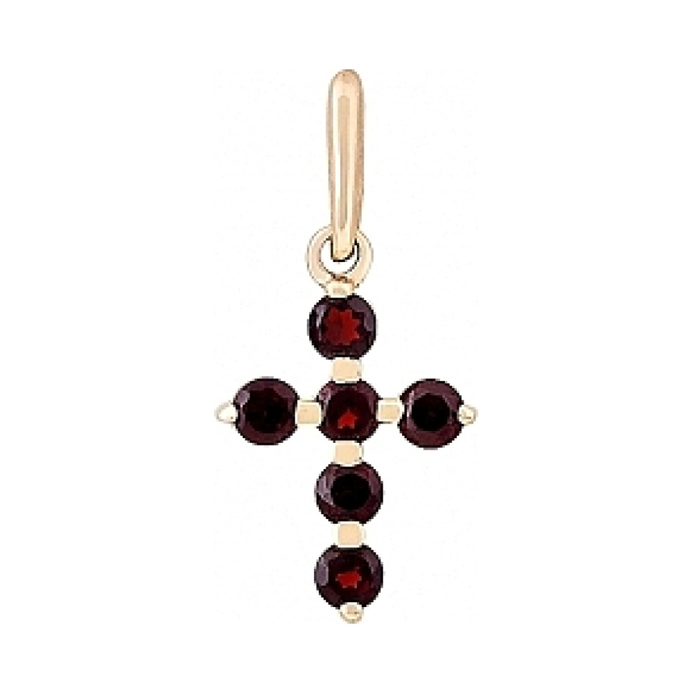 Золотая подвеска с гранатом № 114845