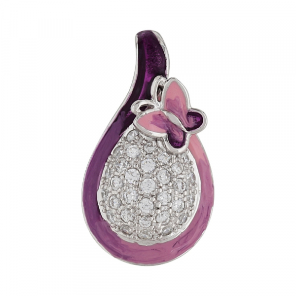 Серебряная подвеска с фианитом № 99787