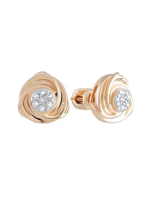 Пуссеты с бриллиантом № 129426