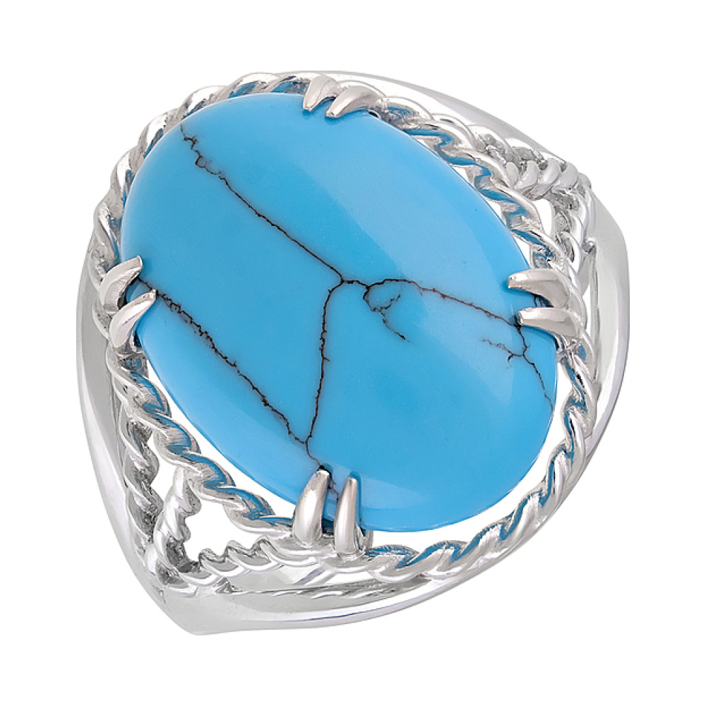 Серебряное кольцо с бирюзой № 128066