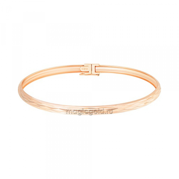 Золотой браслет без камня с алмазкой № 173392